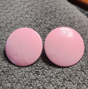 Vintage Pink Round Earrings
